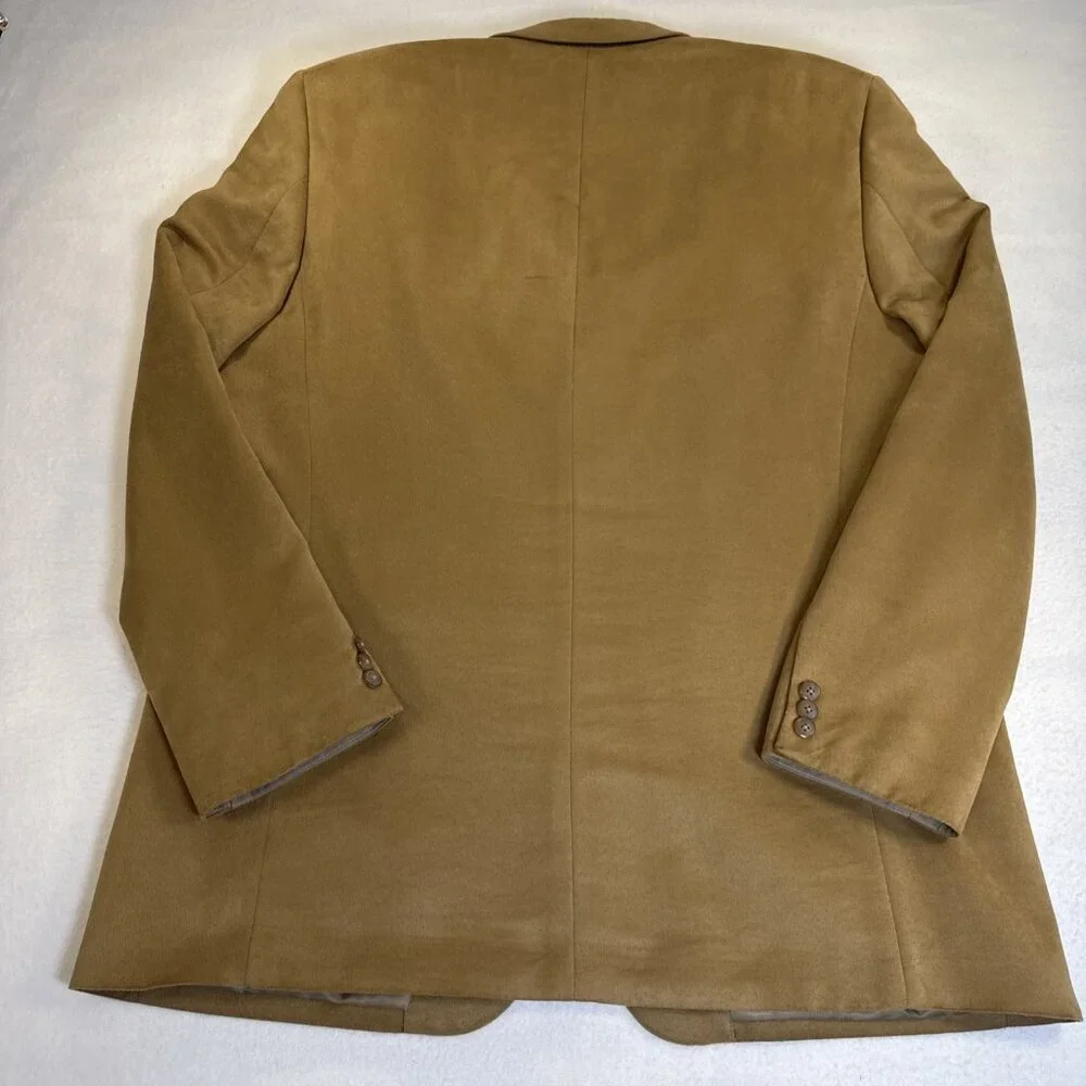 Bert Pulitzer Men Supra Suede Blazer Sport Jacket‎ Size 46L Brown
